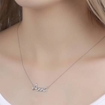 Personalized Name Necklace Best Friend Gift Silver