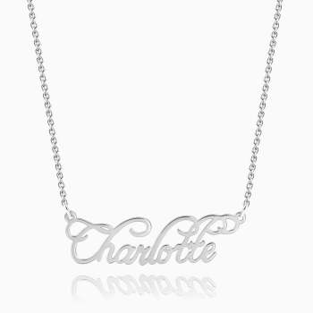 Personalized Cursive Name Necklace Silver