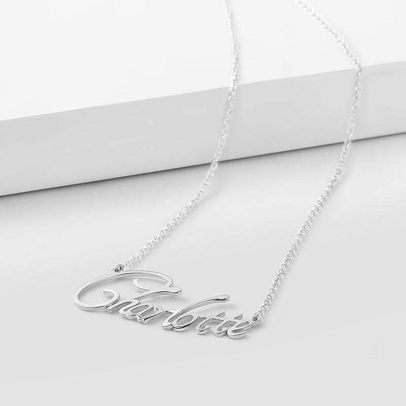 Personalized Name Necklace Silver