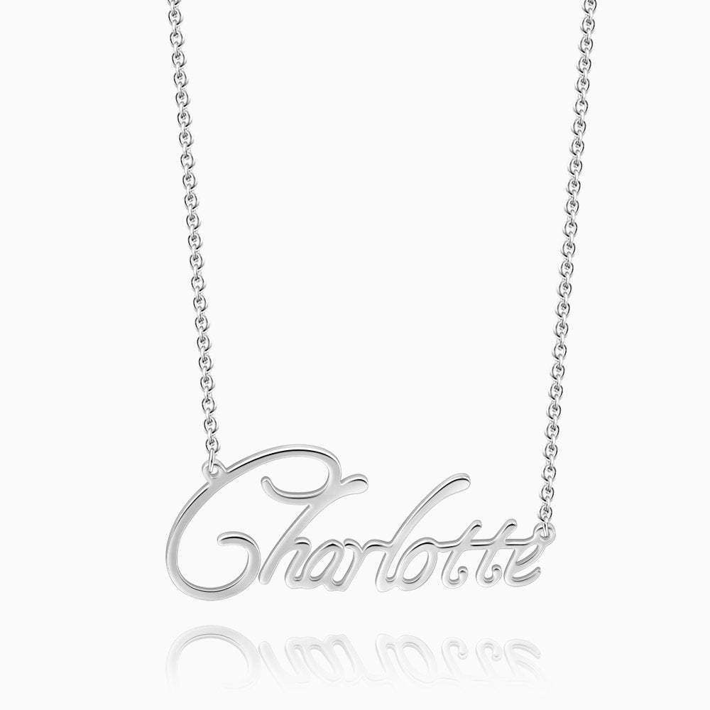 Personalized Name Necklace Silver