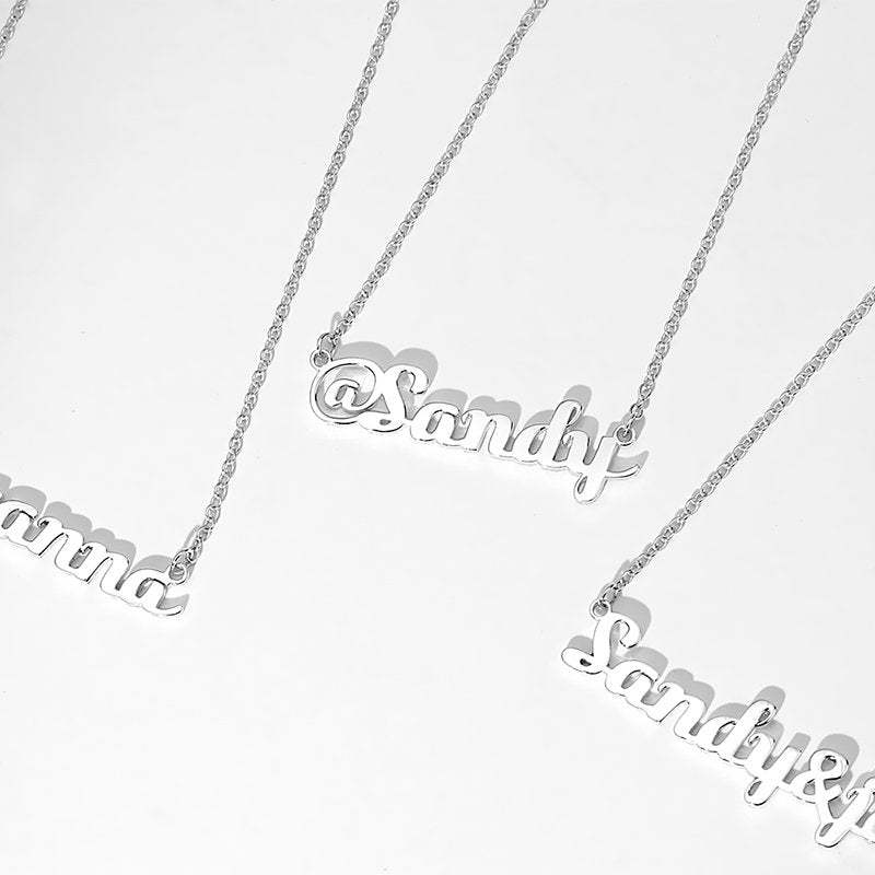@ Sign Name Necklace Silver