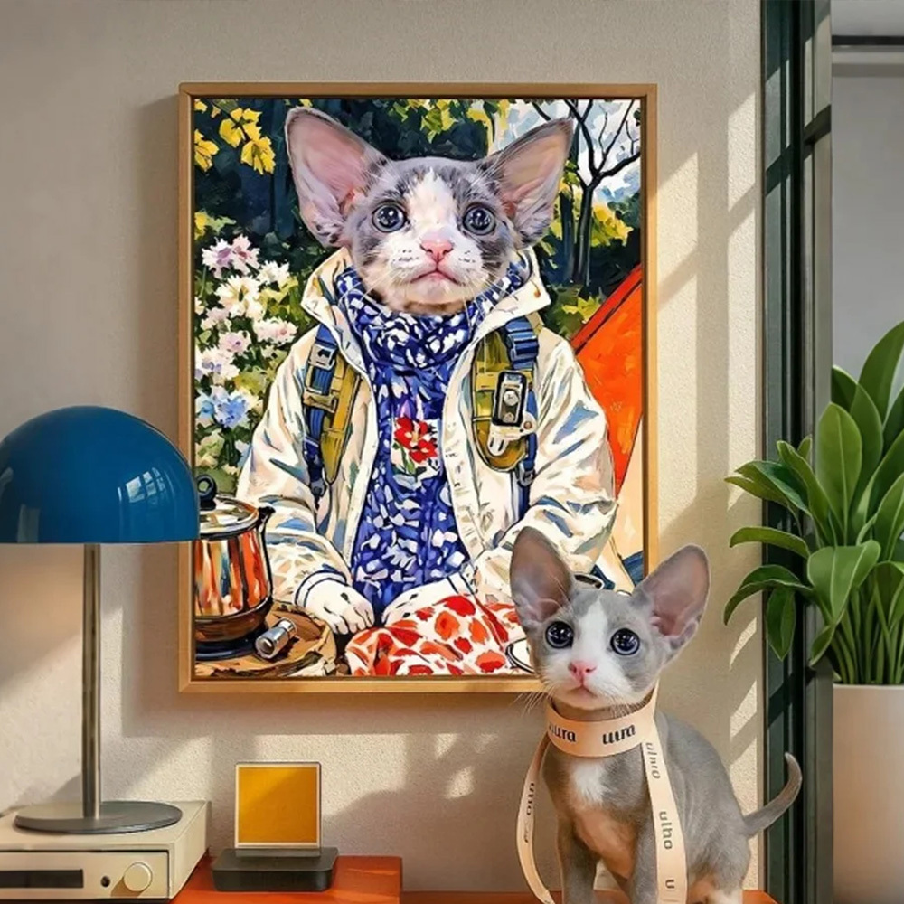 Custom Pet Dopamine Colors Art Posters Your Cat Dog Art Design Photo Home Decor