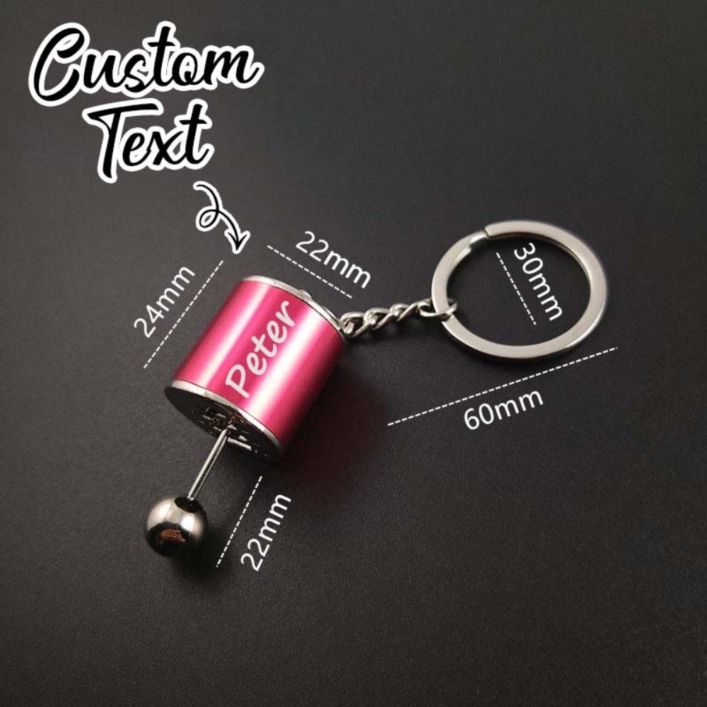 Father's Day Gifts Custom Miniature Shifting Keychain Speed Gear Shift Keychain Personalized Stress Relief Fob Custom Name Miniature Shifting Keychain