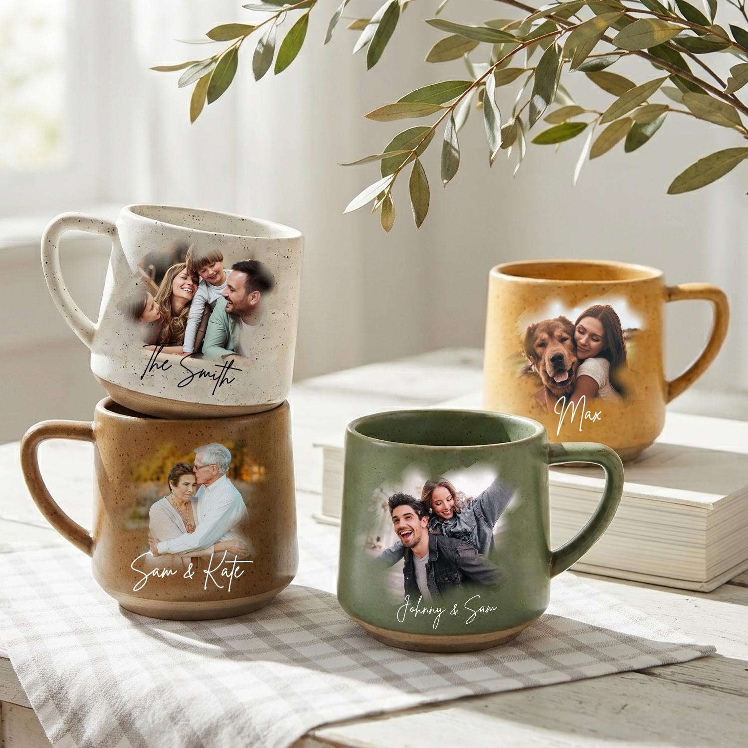Personalized Photo Ceramic Mug Custom Picture Text Coffee Cup Couple Gift