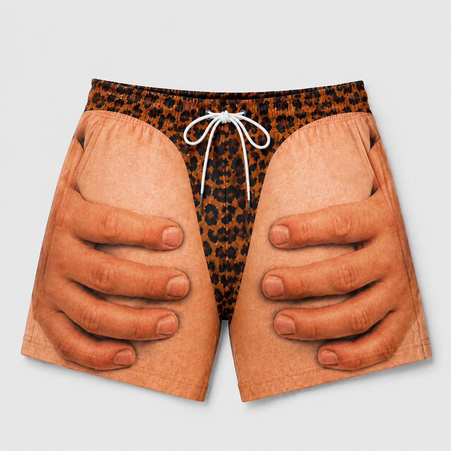 Funny 3D Printed Mens Swim Trunks Hilarious Optical Illusion Swim Shorts Beachwear for Men Novelty Board Shorts Gag Gift