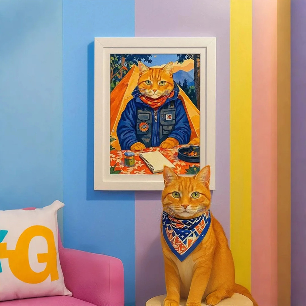 Custom Pet Dopamine Colors Art Posters Your Cat Dog Art Design Photo Home Decor