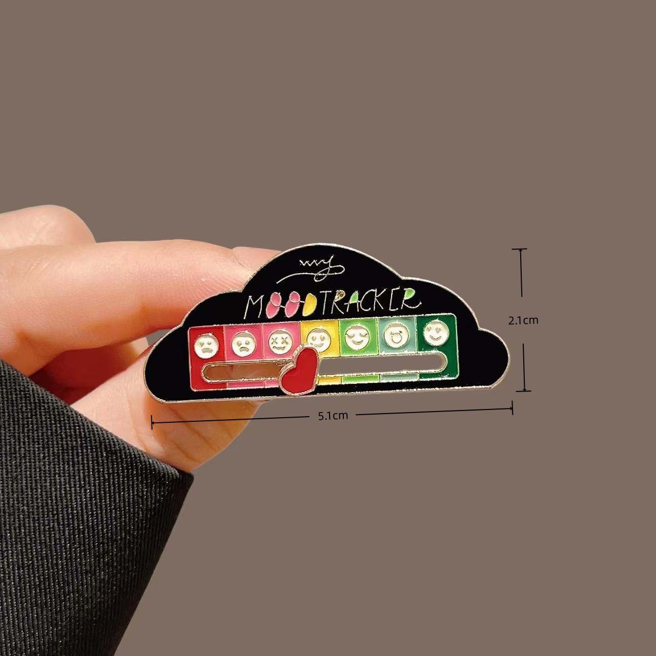 Funny Social Battery Pin Social Battery Sliding Mood Enamel Pin Interactive Mood Tracker Slider Pin Creative Social Accessory
