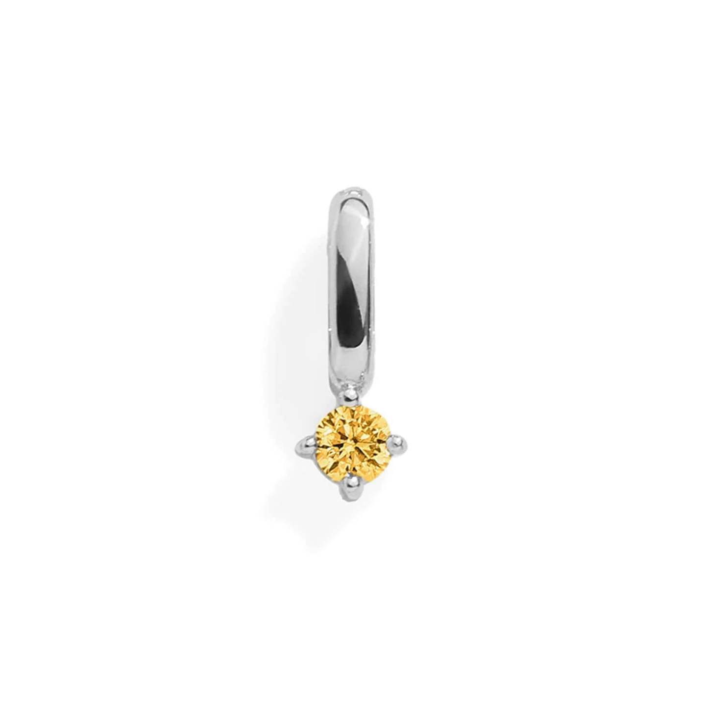 YELLOW TOPAZ CHARM - SILVER - NameNecklace