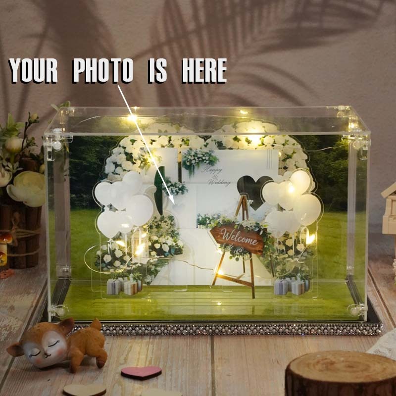 Custom Forest Wedding Theme Acrylic Stand DIY Forest Micro Landscape Stand Personalized Forest Wedding Display