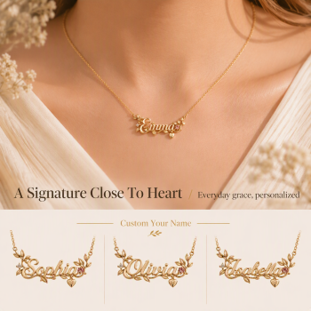 Custom Name Necklace 925 Sterling Silver Personalized Nameplate Pendant Cursive Letter Choker Jewelry Customized Birthday Gift for Women Girls - namenecklace