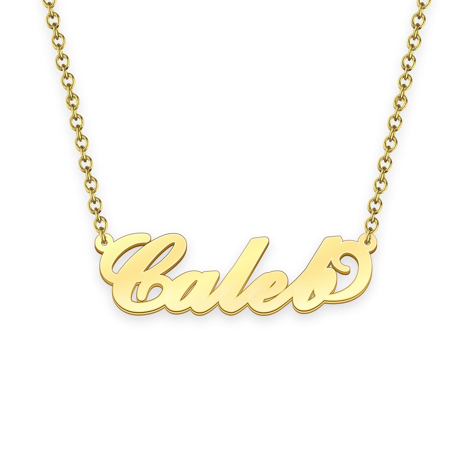 Caleb Name Necklace Gold Custom Necklace Personalized Gifts for Her
