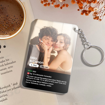 Gift For Friend Custom Love Movie Poster Plaque/Keychain for Her