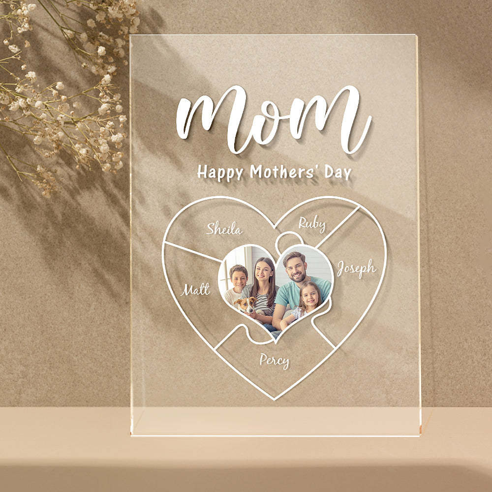 Engraved Name Plaque For Mother??s Day Custom Photo Keychain Best NightLight Gift For Mom