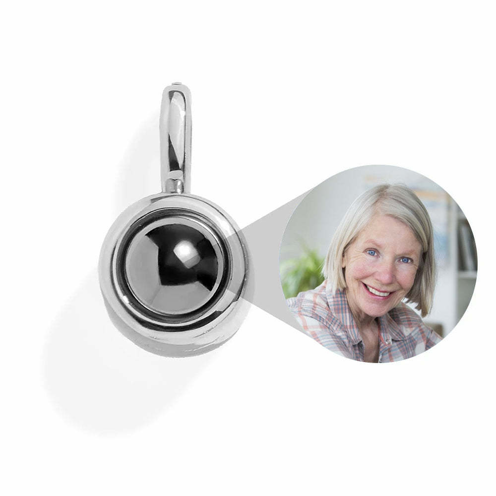 PERSONALIZED CIRCLE PHOTO CHARM - SILVER - NameNecklace