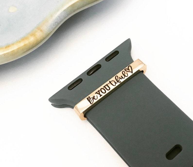 Personalized Smart Watch Band Charm Engraved Anniversary Gift New Mom Gift Weight Loss Tracker Fitness Gift Unisex Self Care Gift - namenecklace