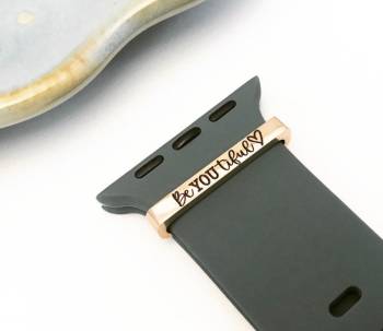 Personalized Smart Watch Band Charm Engraved Anniversary Gift New Mom Gift Weight Loss Tracker Fitness Gift Unisex Self Care Gift - namenecklace