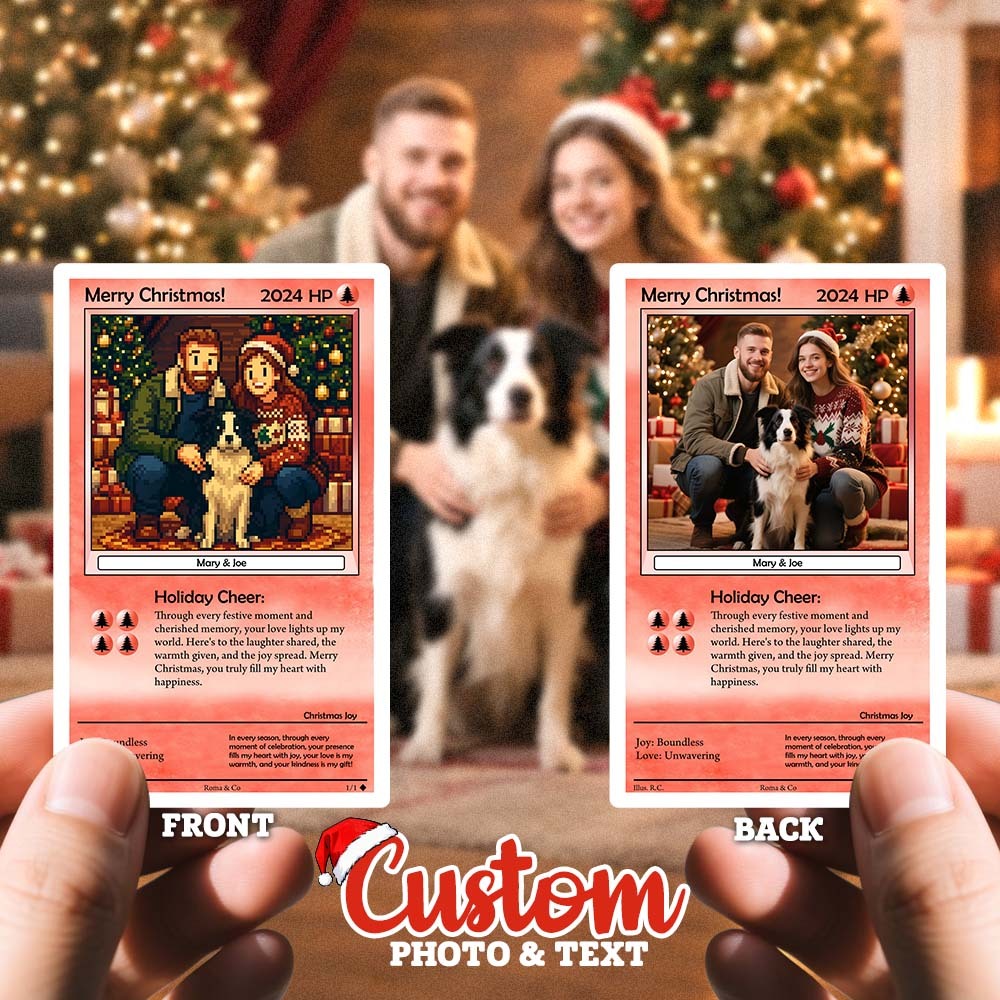 Custom Magic Style Card – Unique Couple Gift with Personalized Text & Image Gift for Christmas - namenecklace