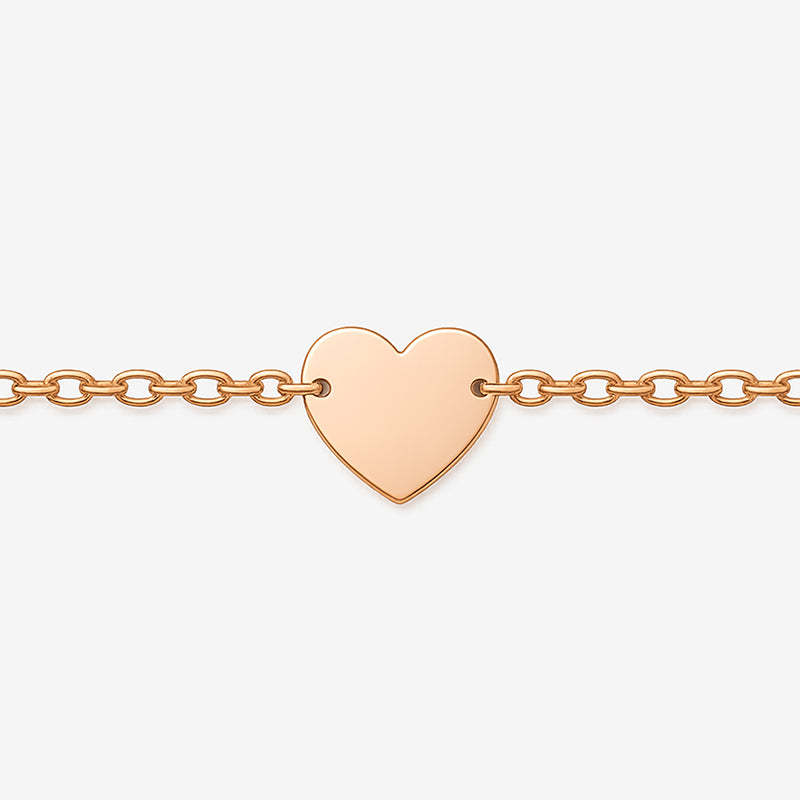 Custom Heart Initial Bracelet Personalized Letter Charm Jewelry Gift for Her