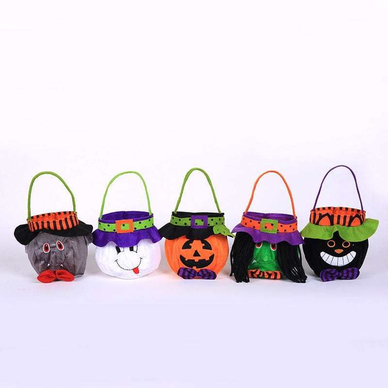 Halloween Candy Basket Kids Reusable Trick or Treat Bags Gifts for Halloween Party - Giftlab