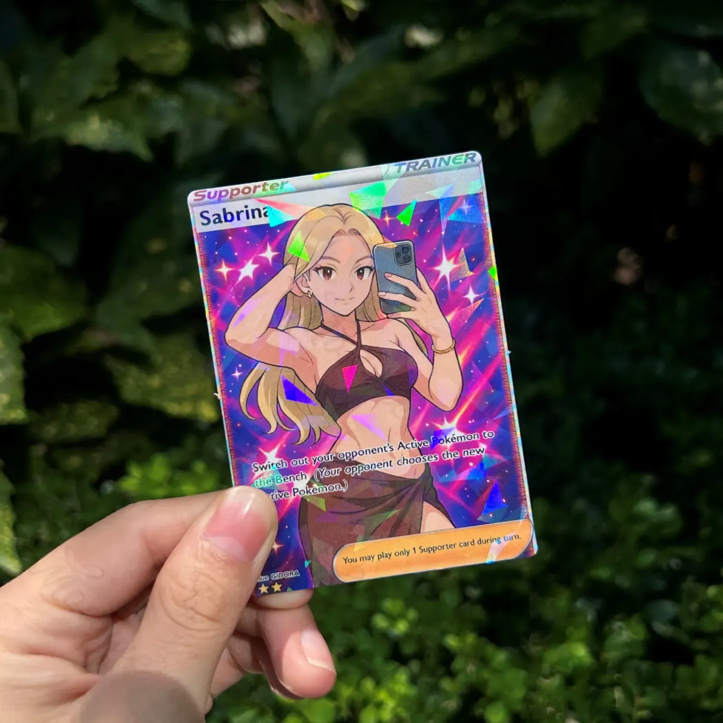 Custom Anime Trading Card | Personalized Holographic Collectible Card with Your Photo & Name | Unique Gift for Fans & Couples - namenecklace