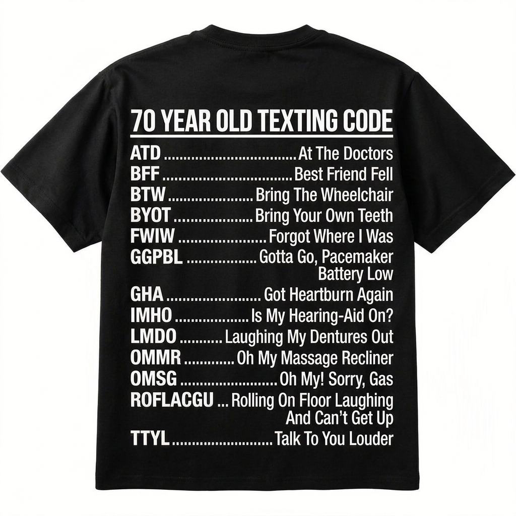 Funny Senior Acronym Graphic T Shirt Hilarious Senior Text Acronym T Shirt Funny Gift for Grandparents