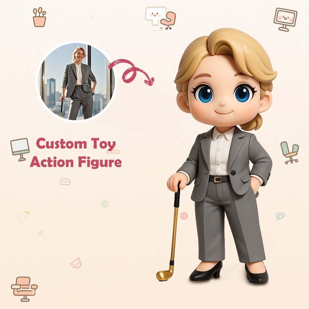 Custom Toy Figure 3D Boss Mini Figures Personalization Photo Blind Box Gifts For Him/Her