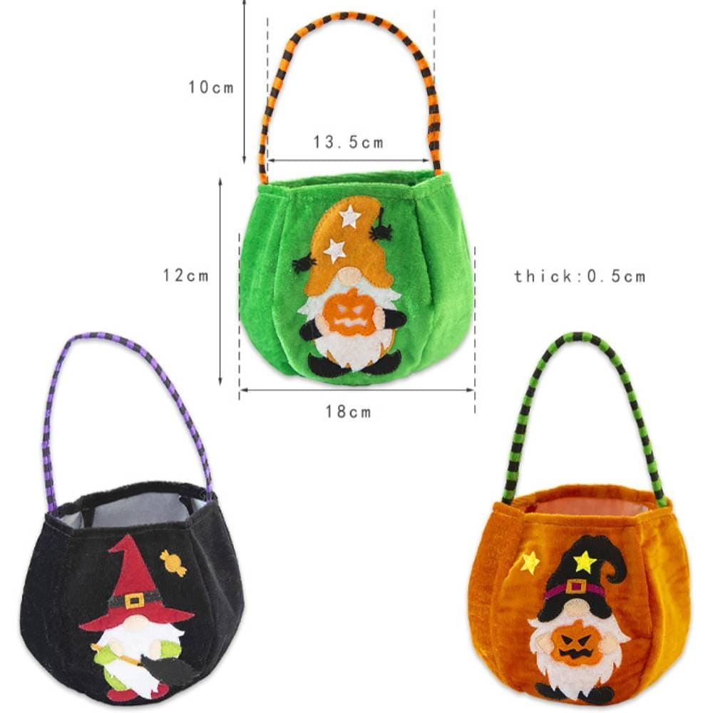 Halloween Trick or Treat Bags Candy Storage Basket Halloween Gifts for Kids 3 Styles - Giftlab
