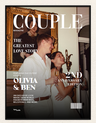 Custom Create Your Own Love Story Magazine Cover  with Personalized Photos, Names & Date  Valentine’s Day Gifts For Couple