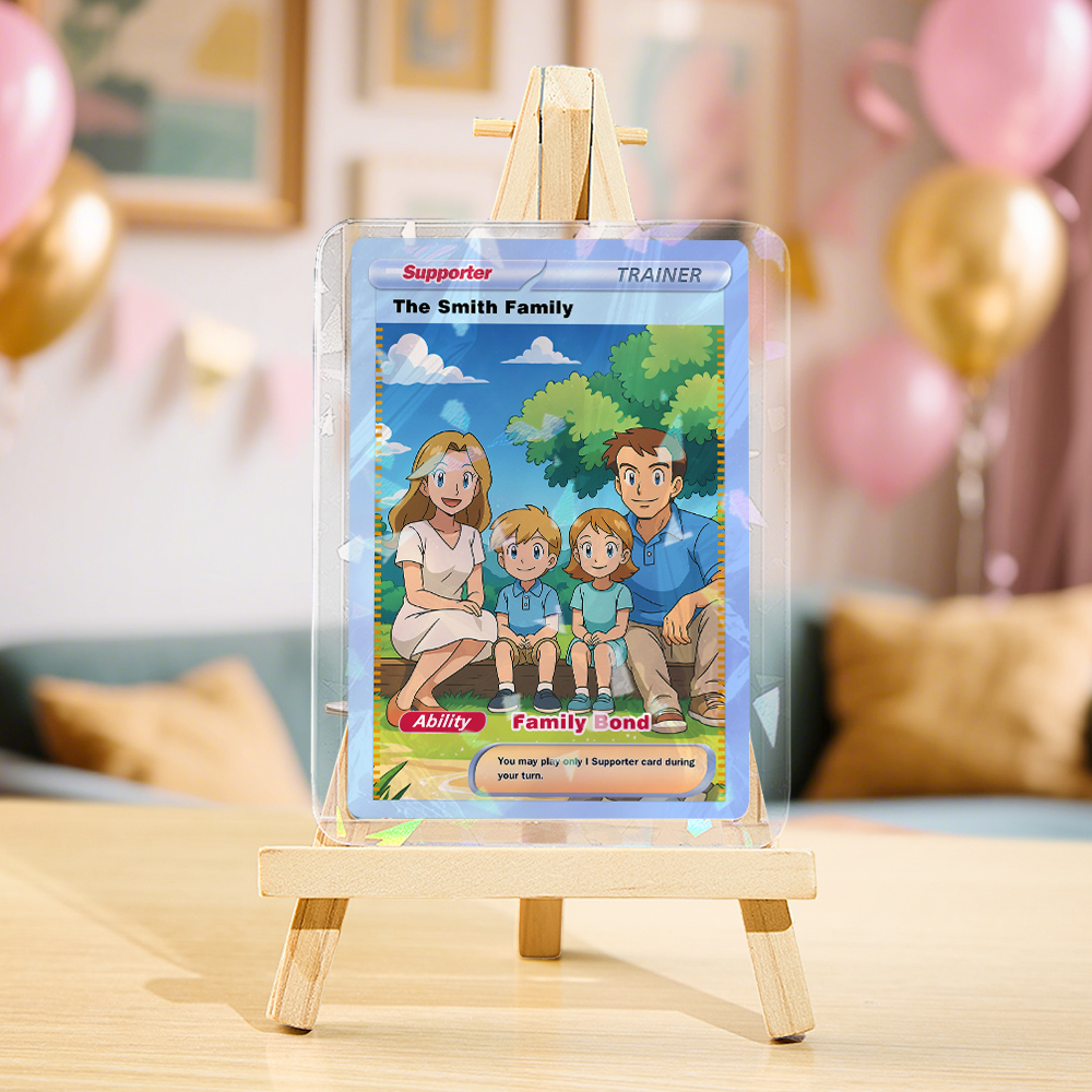 Custom Anime Trading Card Personalized Collectible Card with Your Photo & Name| Unique Gift for Fans & Couples Christmas Gifts - namenecklace