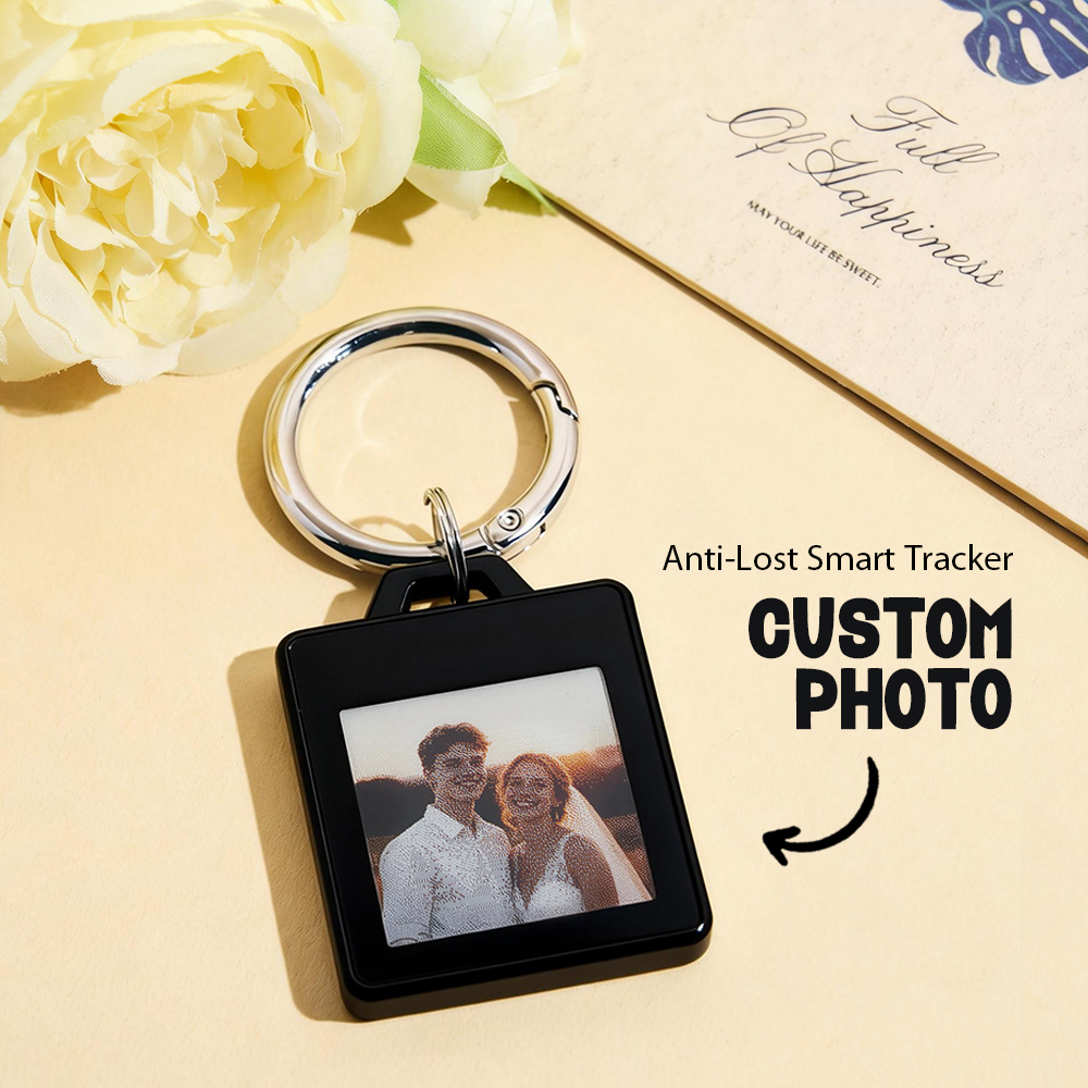 E-Ink Tag Colorful Screen Smart Tracker Keychain – Changeable Photo Display, Anti-Lost Locator with E-Ink Screen