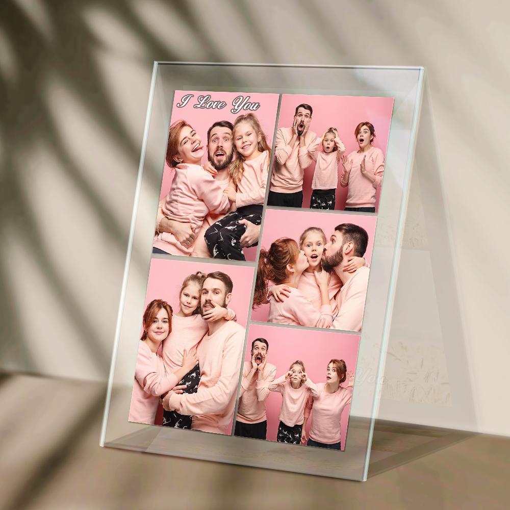 Custom Multi Photo Acrylic Night Light Personalized Collage Photo Lamp