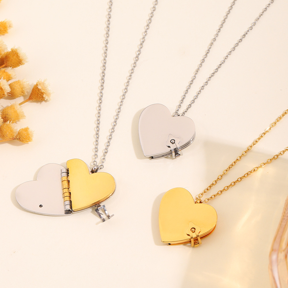 Personalized Book Locket Necklace Custom Seven Page Message Book Pendant Secret Love Letter Anniversary Gift