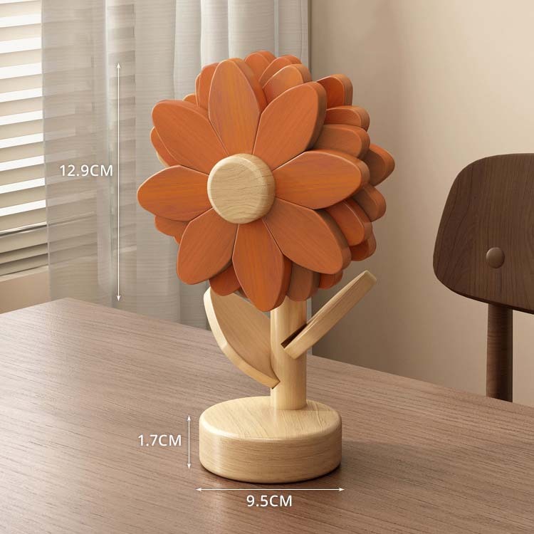 Cute Sunflower Wood Placemats Heat Resistant Tea Cup Cushions Cozy Kitchen Counter Decoration Gift for Homeowners