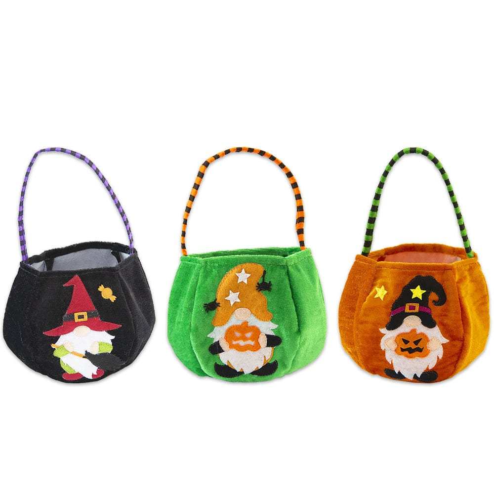 Halloween Trick or Treat Bags Candy Storage Basket Halloween Gifts for Kids 3 Styles - Giftlab