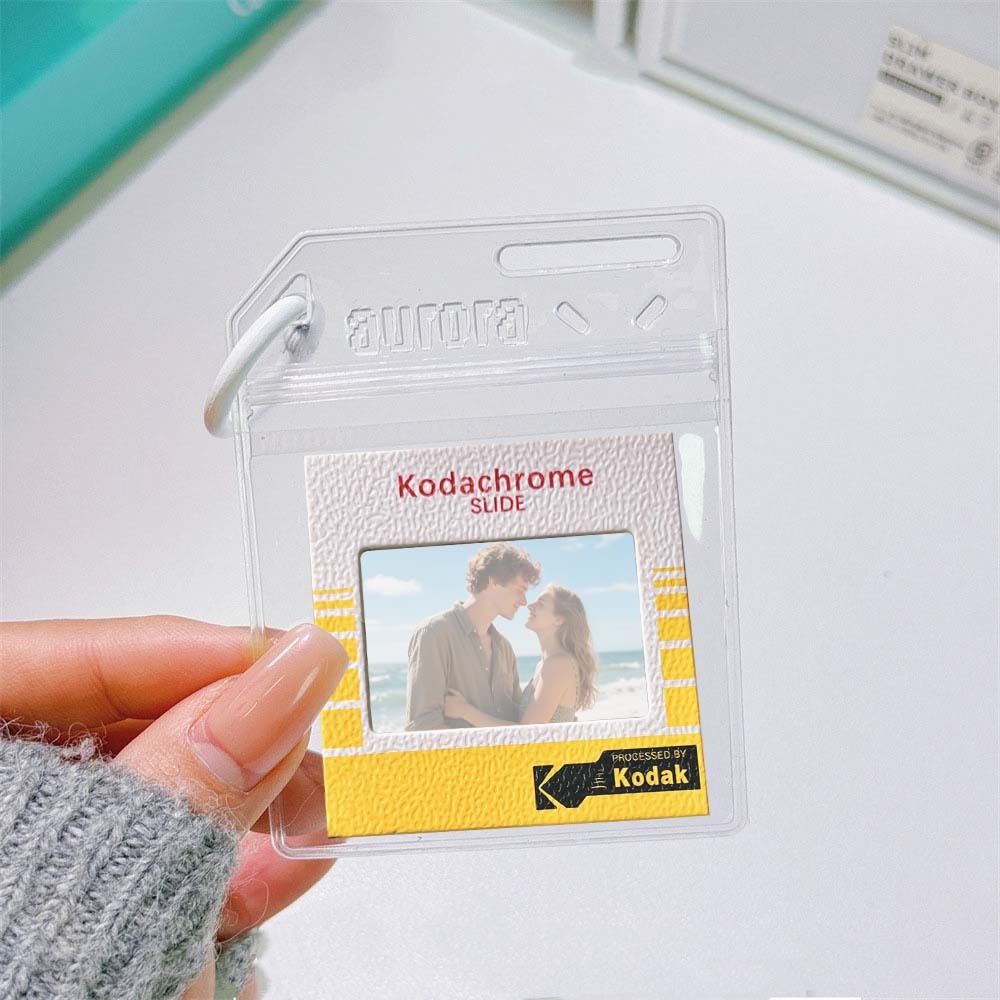 Custom Kodak Film Slide Keychain Personalized Translucent Photo Charm Romantic Gifts for Her