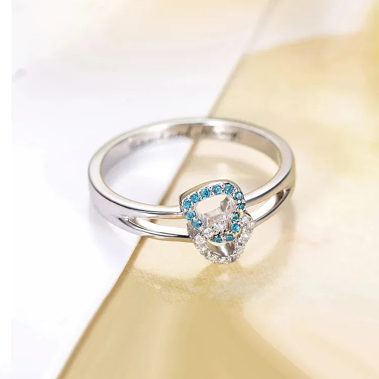 Personalized Mother & Daughter Double Heart Ring with Custom Birthstones – Forever Linked Family Jewelry