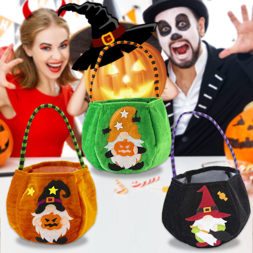 Halloween Trick or Treat Bags Candy Storage Basket Halloween Gifts for Kids 3 Styles