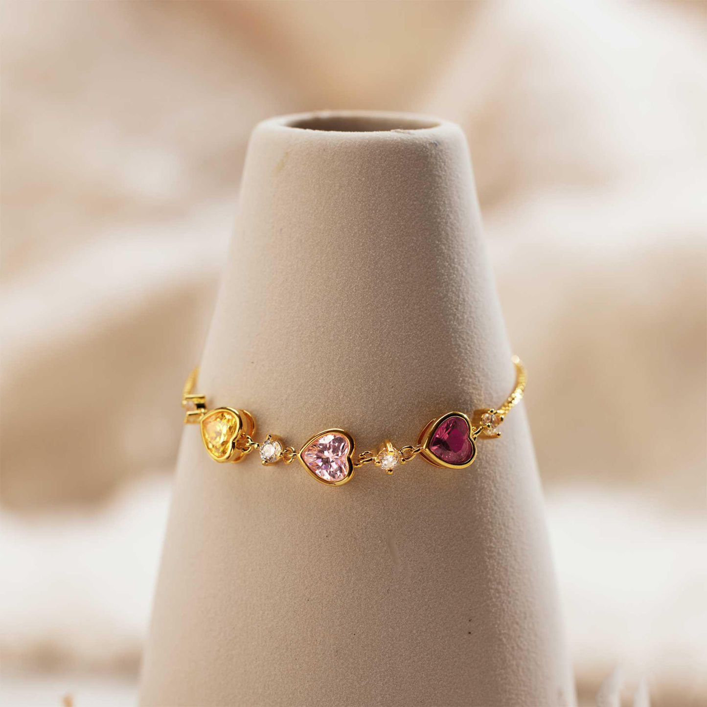 Personalized Multiple Heart Birthstone Necklace Family Birthstone Necklace Dainty Heart Birthstone Jewelry Gift For Her