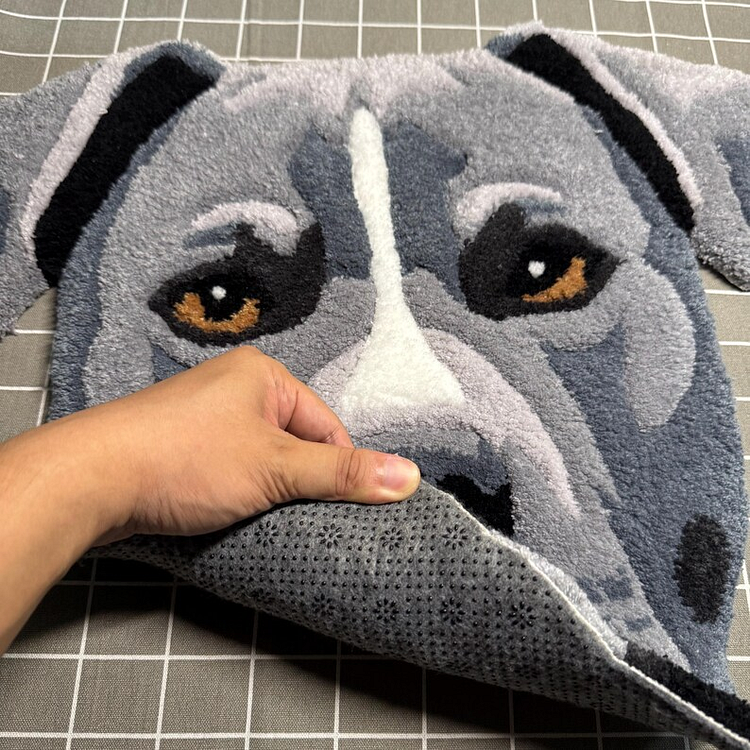 Personalized Tufted Pet Portrait Rug Custom Pet Portrait Rug Turn Your Pet into Portrait Mat Gifts for Pet Lovers