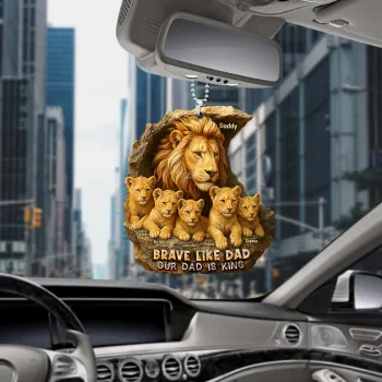 Personalized Gifts For Dad Car Ornament Brave Like Dad