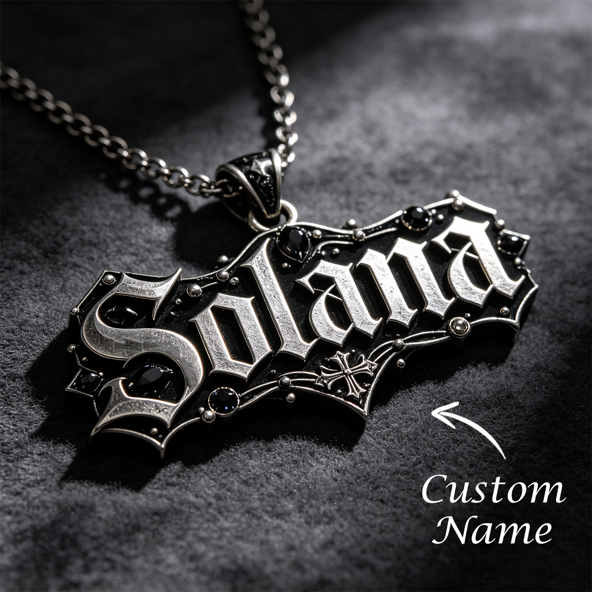 Cross Frame Name Necklace – 925 Sterling Silver Personalized Necklace with Cross-Inspired Name Pendant - namenecklace