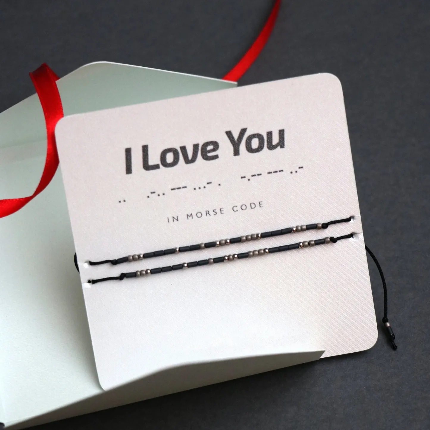 Custom Morse Code Couples Bracelet Set Personalized Secret Message Bracelet Set Hidden Message Jewelry for Him and Her