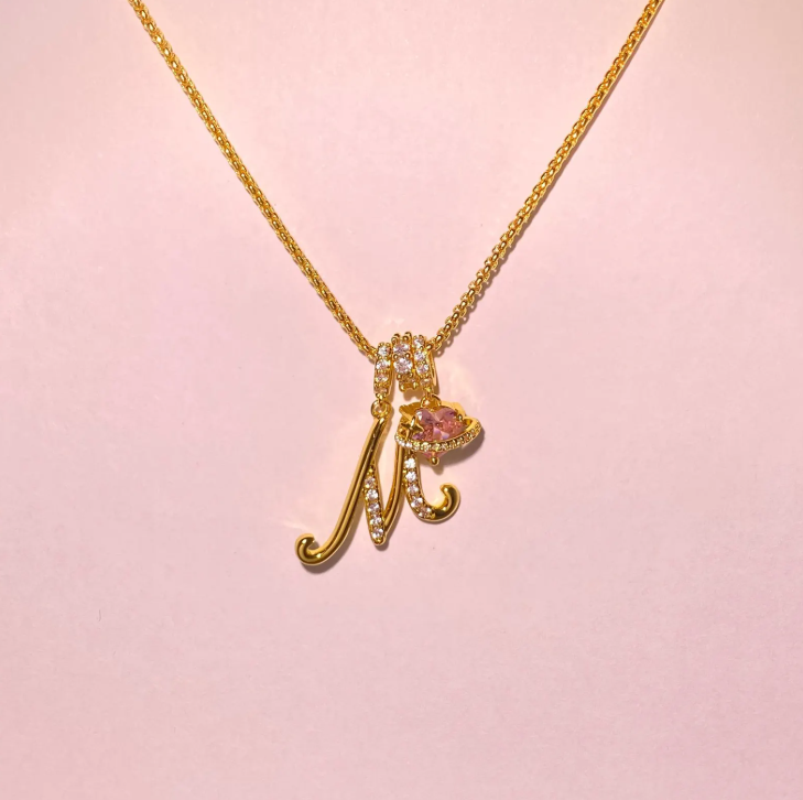 Personalized Diamond Letter Necklace & Custom A–Z Letter Pendant Jewelry Gift for Women