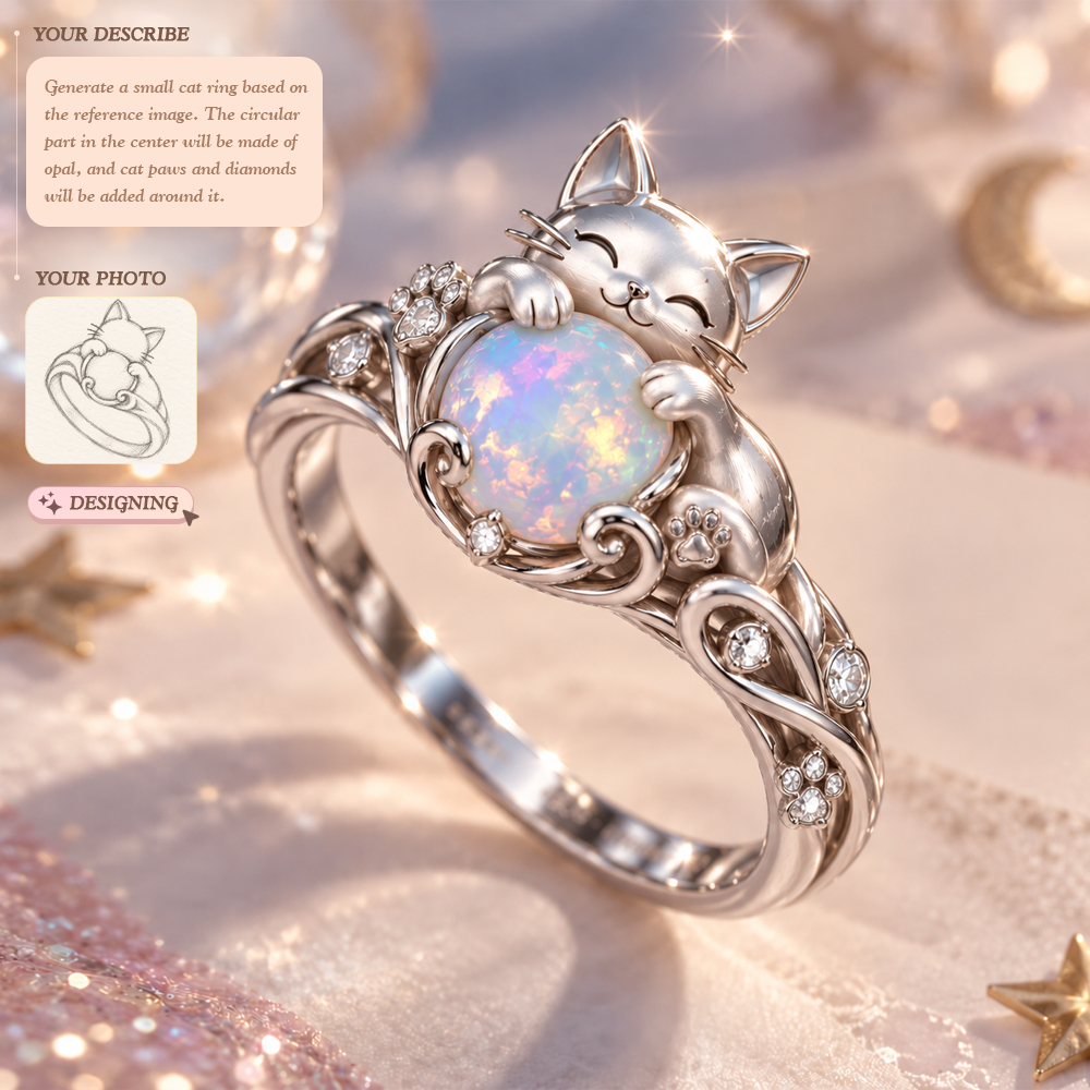 Your Idea Your Jewelry Custom Jewelry Designed From Your Idea Personalized Bespoke Jewelry One-of-a-Kind Ring, Necklace, Earrings & Bracelet Surprise Gifts for Her Him