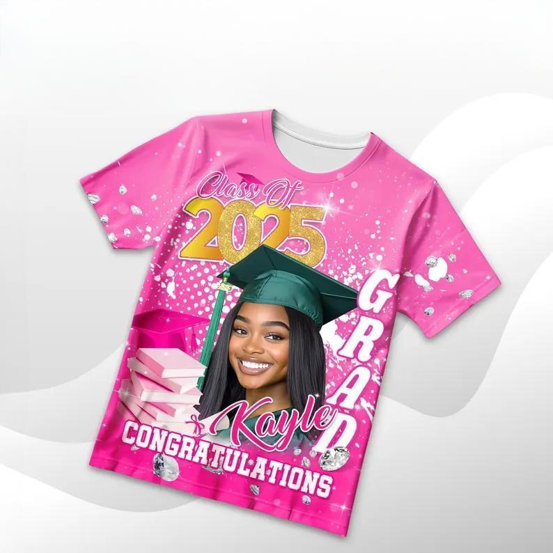 Custom 3D Graduation Gift Design Your Own Personalized Shirt