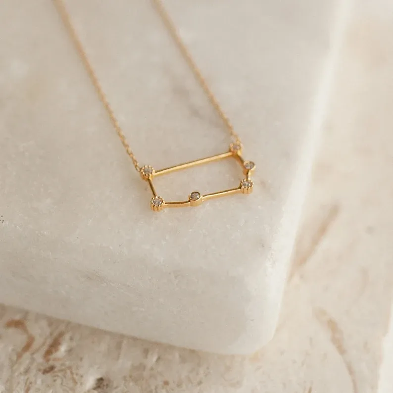 Dainty Constellation Necklace in Gold, Silver, or Rose Gold  Personalized Zodiac Jewelry Celestial Birthday Gift for Her