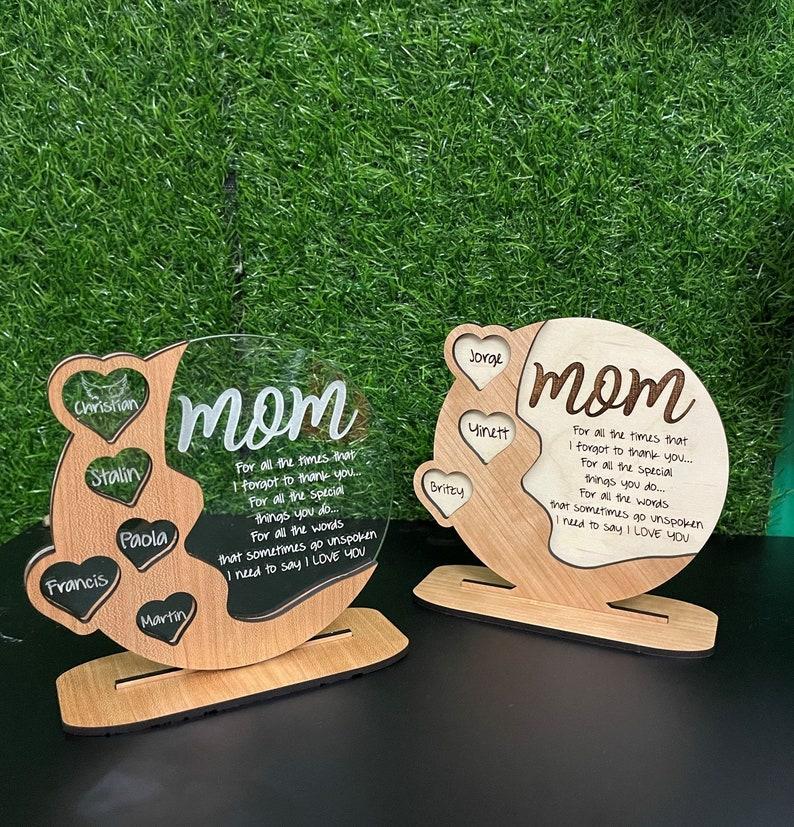 Custom Gifts for Mom, Personalized Wood Acrylic Plaque, Beautiful gift - Mother's Day Gifts
