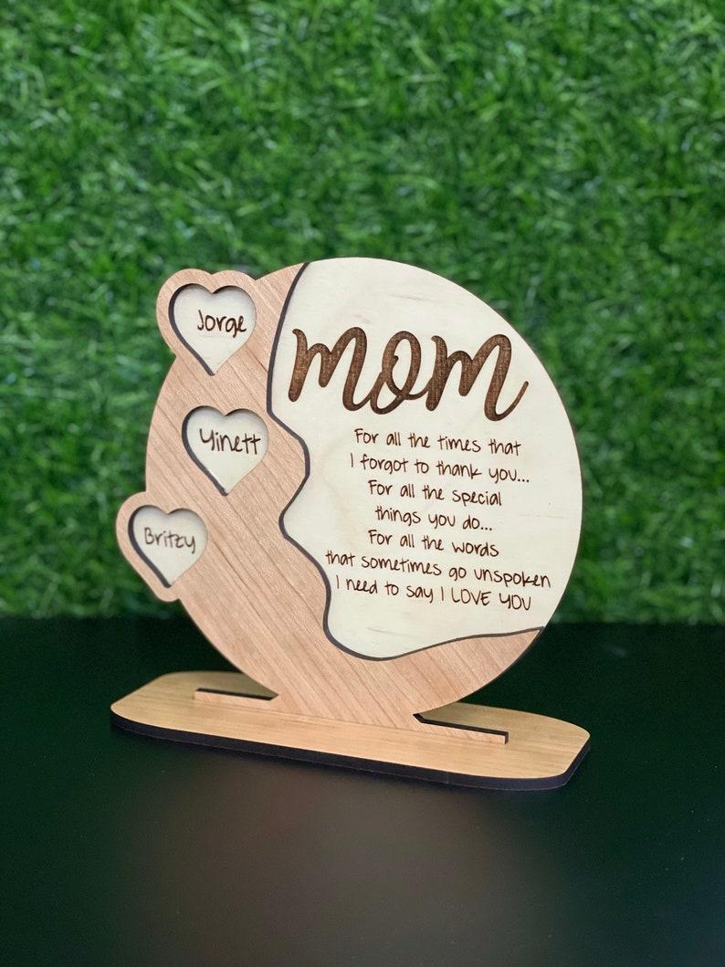 Custom Gifts for Mom, Personalized Wood Acrylic Plaque, Beautiful gift -  Mother's Day Gifts