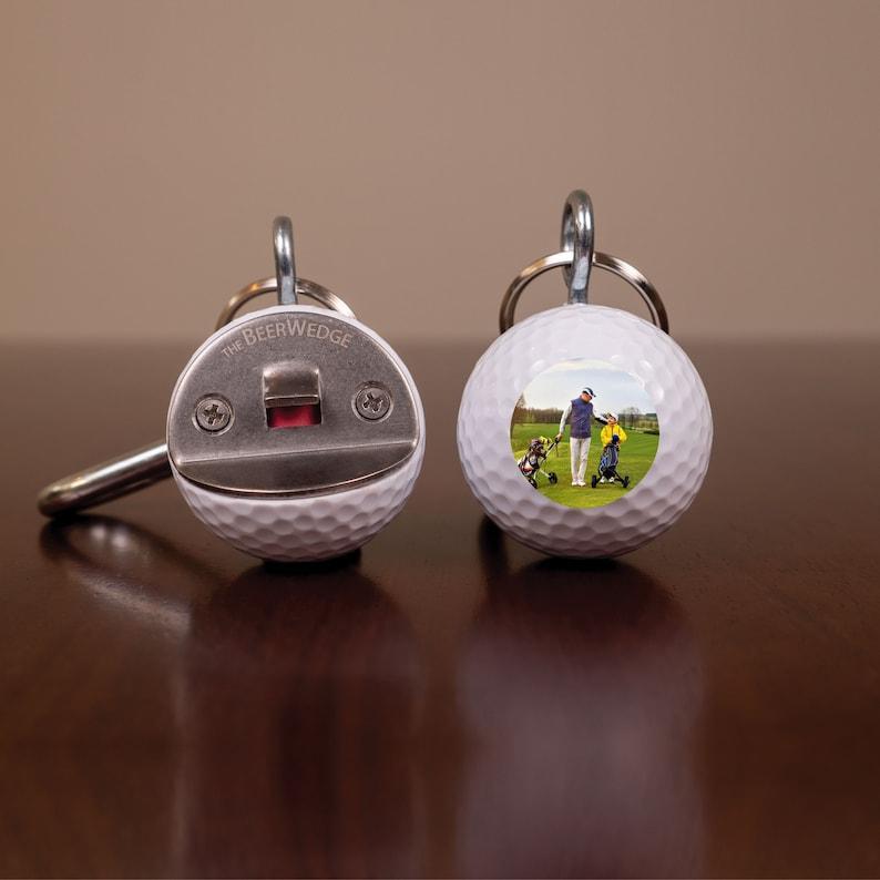 Custom Photo Golf Ball Bottle Opener Made to Order Golf Gifts Personalized Photo Golf Gifts