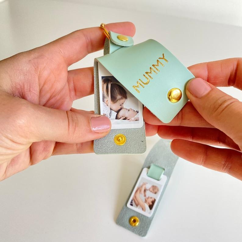 Personalized Mummy Photo Leather Keyring Custom Mom Gift Leather Photo Keyring for Mom Custom Photo Leather Keyring Mother's Day Gifts